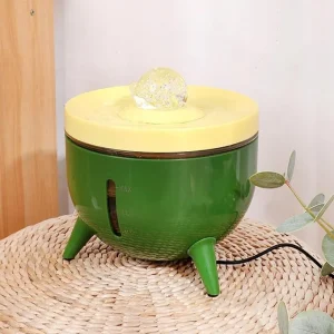 آبخوری اتوماتیک چراغ دار گربه مدل گوی گردان